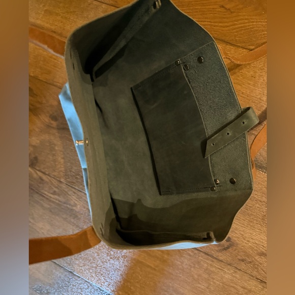 Raleigh Leather Blue Tote Bag - Picture 4 of 5